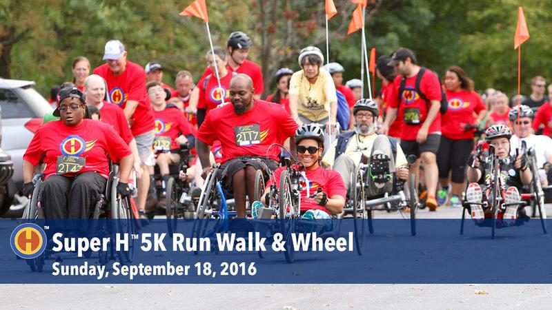 Wheelchair athletes compete in the annual Super H 5K Run, Walk & Wheel