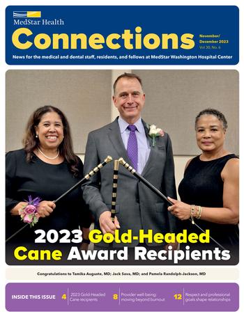 Connections Magazine cover - publication from MedStar Washington Hospital Center