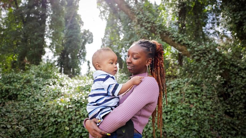 Alexis Wilson and her son Kasin Kelly