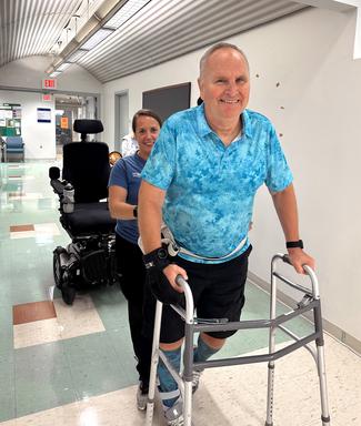 Terry Keehn is undergoing successful rehabilitation from a spinal cord injury at MedStar Health.