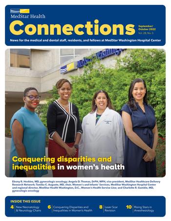 Connections Magazine cover - publication from MedStar Washington Hospital Center