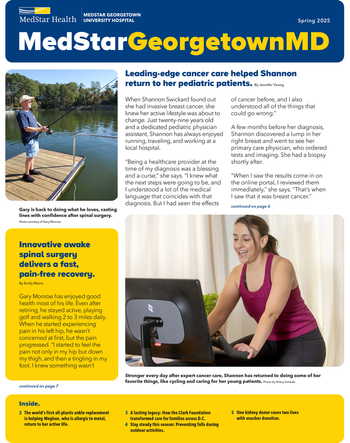 MedStar Georgetown MD newsletter cover