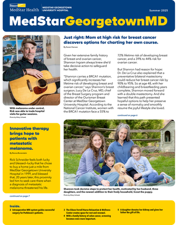 MedStar Georgetown MD newsletter cover