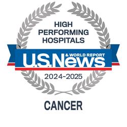 US News and World Report High Performing Hospitals Badge for cancer_2024-25_MGUH