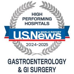 US News and World Report High Performing Hospitals Badge for Gastroenterology and GI Surgery_2024-25_MGUH