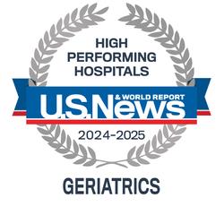 US News and World Report High Performing Hospitals Badge for geriatrics_2024-25_MGUH