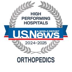 US News and World Report High Performing Hospitals Badge for Orthopedics 2024-25_MGUH