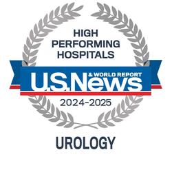 US News and World Report High Performing Hospitals Badge for knee replacement_2024-25_MGUH