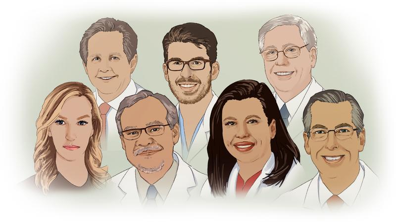 Illustration of a team of healthcare professionals.