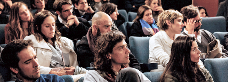 Audience at a meeting