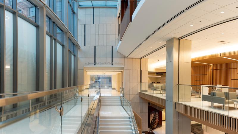 First Floor atrium lobby at the Verstandig Pavilliong at MedStar Georgetown University Hospital.