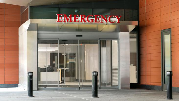 Front entrance to the Emergency Department in the Verstandig pavillion at MedStar Georgetown University Hospital.