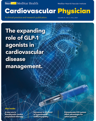 Cardiovascular Physician Magazine cover - publication from MedStar Heart and Vascular Institute