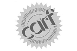 Grey CARF (Commission for Accreditation of Rehabilitation Facilities) logo