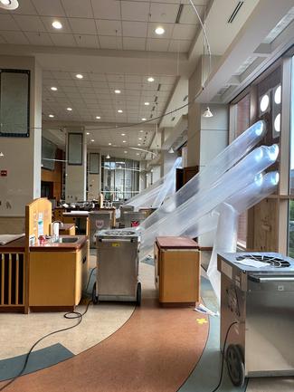 Interior of the Curtis National Hand Center while under rennovation.