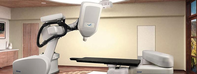 A Cyberknife machine in a treatment room at MedStar Georgetown University Hospital.