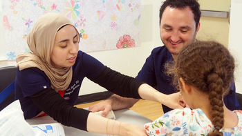 Residents in the MedStar Health Emergency Medicine Residency Program work on their pediatric rotation.