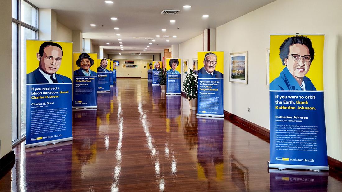 MedStar Harbor Hospital generated a series of banner stands with stories to generate awareness during Black History Month.