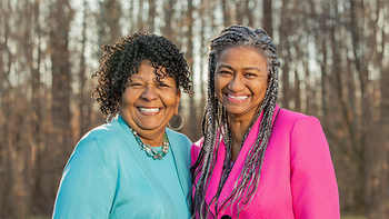 Bernie Richardson stands with Wanda McCollough, who became her living kidney donor.