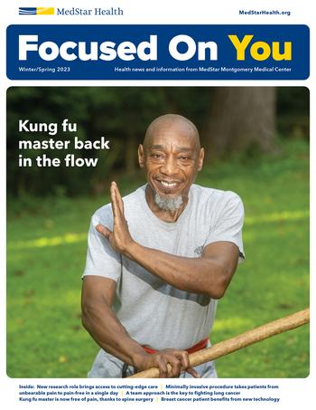 Focused On You Magazine cover - quarterly publication from MedStar Montgomery Medical Center.