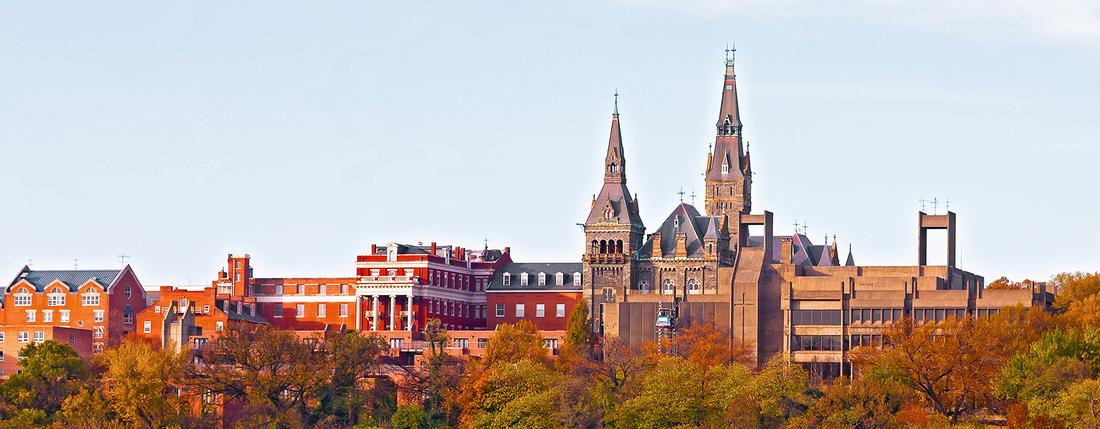 Historic stone building on the campus of Georgetown University, Washington DC