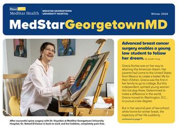 MedStar GeorgetownMD Magazine cover - quarterly publication from MedStar Georgetown University Hospital.