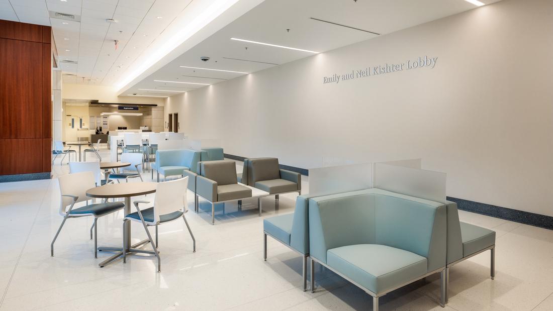2nd Floor surgical suite waiting area in the Verstandig Pavilion at MedStar Georgetown University Hospital..