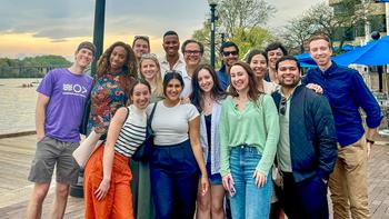 Residents in the Internal Medicine Residency Program pose for a group photo.