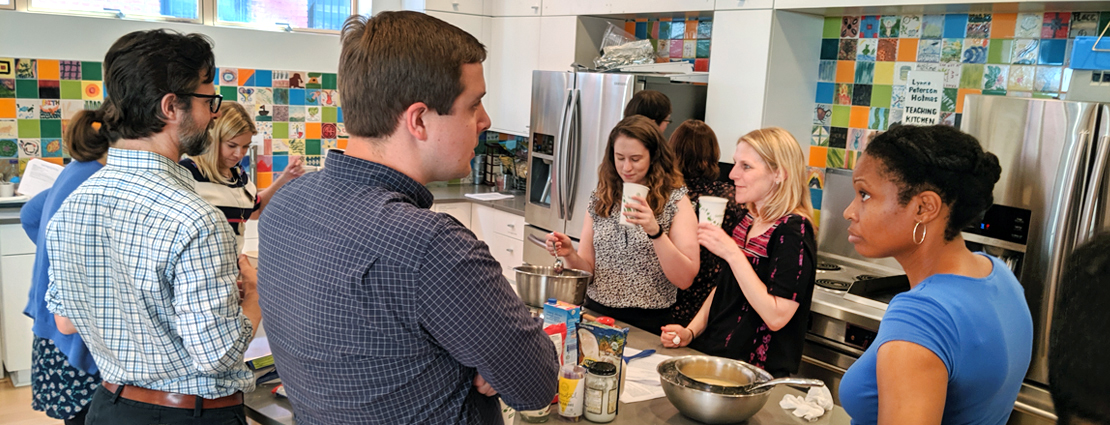 A casual photo of MedStar Health fellowship faculty socializing together.