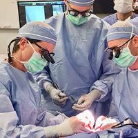A team of surgeons in the operating room at Curtis National Hand Center at MedStar Union Memorial Hospital.