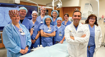 Group photo of the interventional radiology team at MedStar St Mary's Hospital.