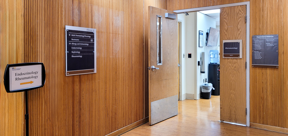 Office entrance to Rheumatology at MedStar Georgetown University Hospital - Pasquerilla Building 6th Floor