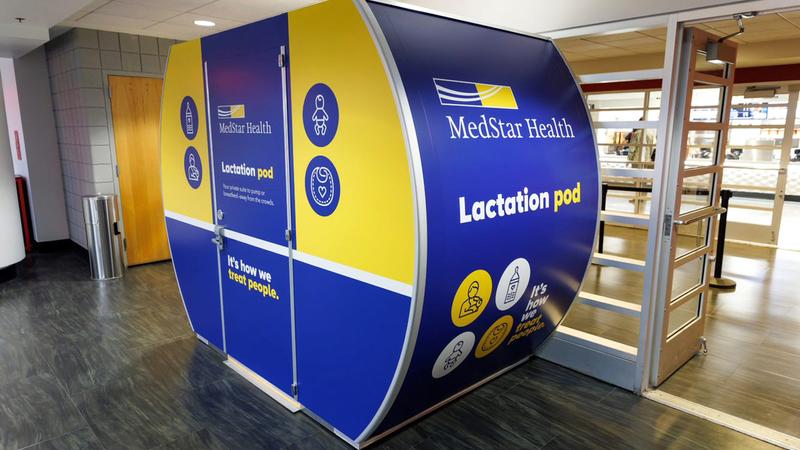 Mamava Lactation Pods, sponsored by MedStar Health, are located in the Capital One Area in Washington DC.