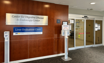 Entrance to the MedStar Georgetown Transplant Institute at MedStar Franklin Square Medical Center.