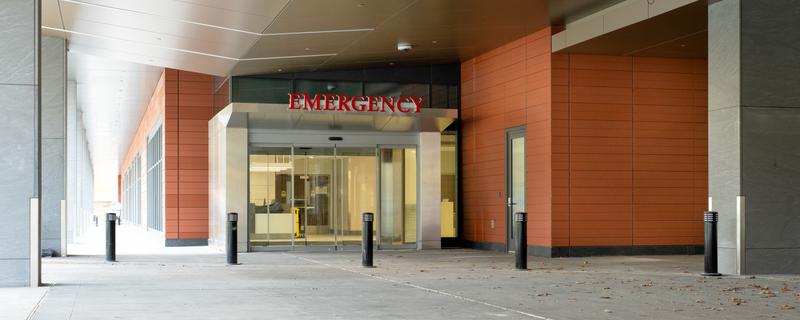 Front entrance to the Emergency Department in the Verstandig pavillion at MedStar Georgetown University Hospital.