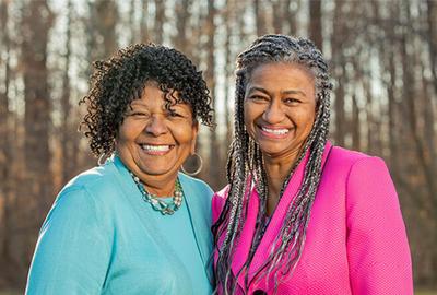 Bernie Richardson stands with Wanda McCollough, who became her living kidney donor.