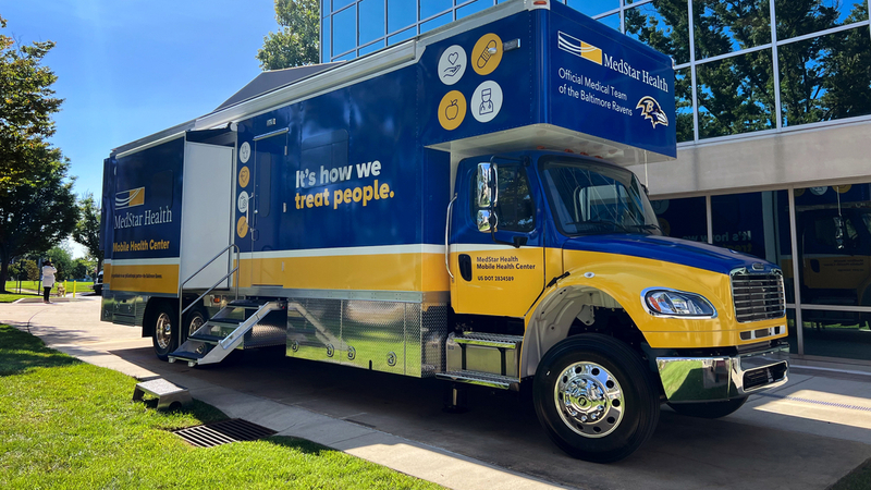 A MedStar Health mobile health center truck.