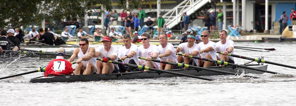 David Kearing, MedStar Health Orthopedics patient, rows on a crew after undergoing treatment for an ankle injury.