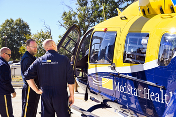 MedStar Health held an open house for the latest helicopter to join the fleet for patient transport.