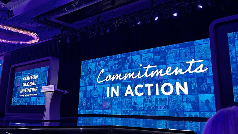 Stage of the Clinton Global Initiative summit