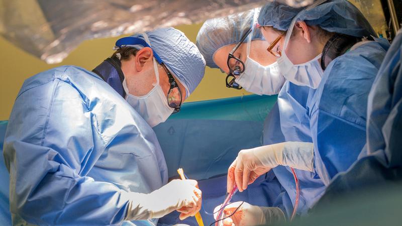 Dr. Christian Shults performs a cardiac surgery procedure at MedStar Health.