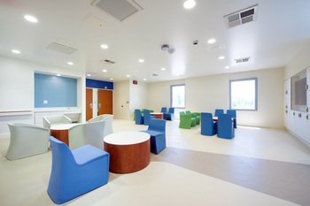 Interior of the newly rennovated behavioral health unit at MedStar Southern Maryland Hospital Center.