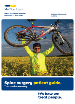 Cover - Spine Surgery guidebook - MedStar Union Memorial Hospital