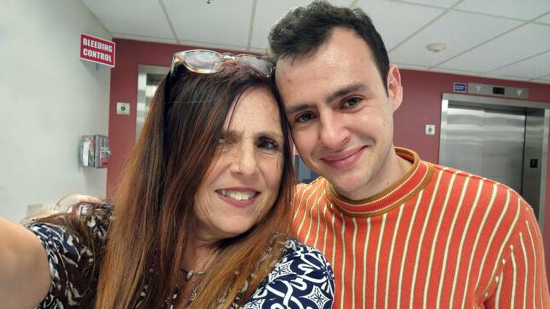 Dominic Brunaccioni with his mom, Kim Curtin
