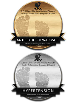 Maryland Perinatal Neonatal Quality Collaborative - Silver and Gold Level award badges