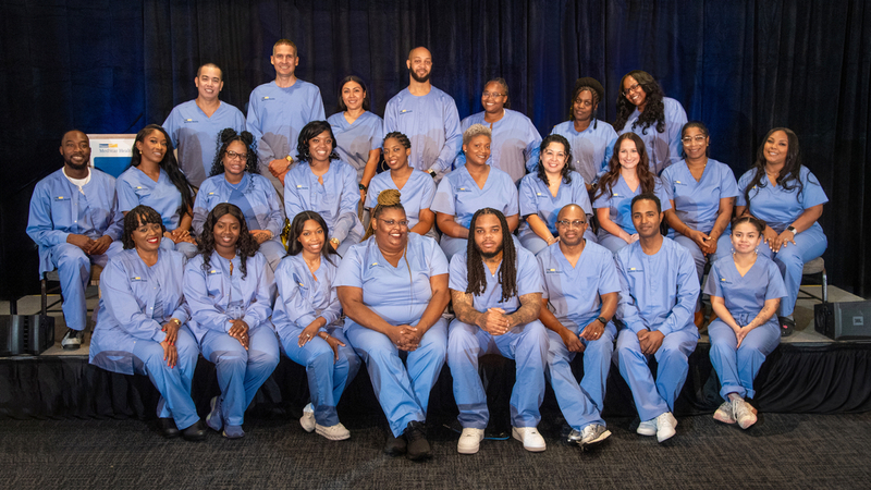 Photo of the first graduating class of surgical techs from the MedStar Academy.