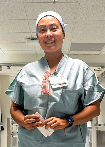 Leticia was one of the members of the first graduating class of surgical techs from the MedStar Academy.
