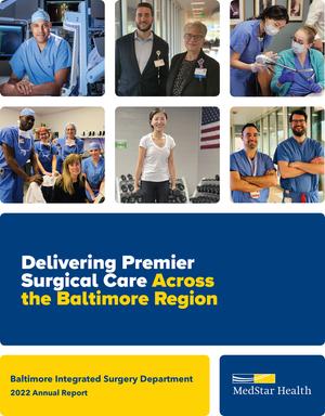 Cover of the 2022 Baltimore Integrated Surgery Department Annual Report