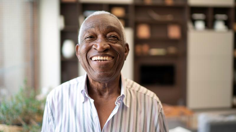 Portrait of a senior man looking at camera