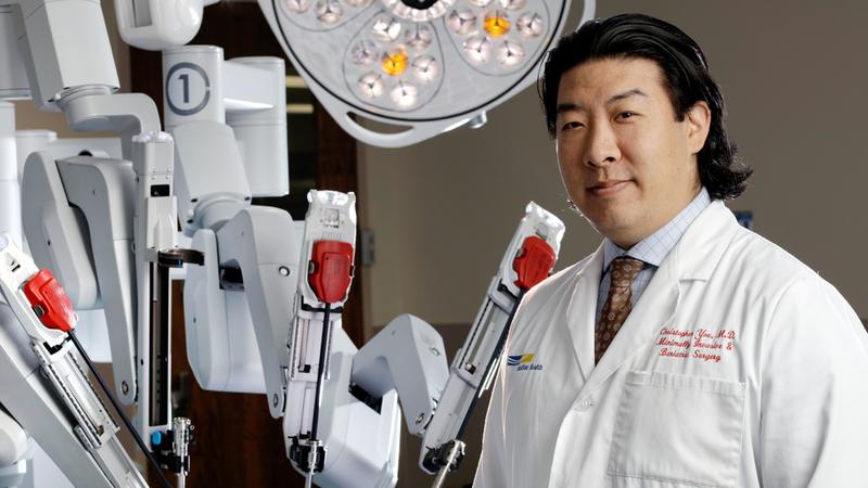 Christopher You is a bariatric surgeon who uses the DaVinci surgical system to perform minimally invasive robotic surgery at MedStar Health.
